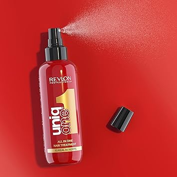 REVLON PROFESSIONAL UniqOne All in One Protector Térmico Pelo, Hidratación Profunda Cabello, Tratamiento en Spray sin Aclarado, Desenredante Pelo Mujer, 150 ml